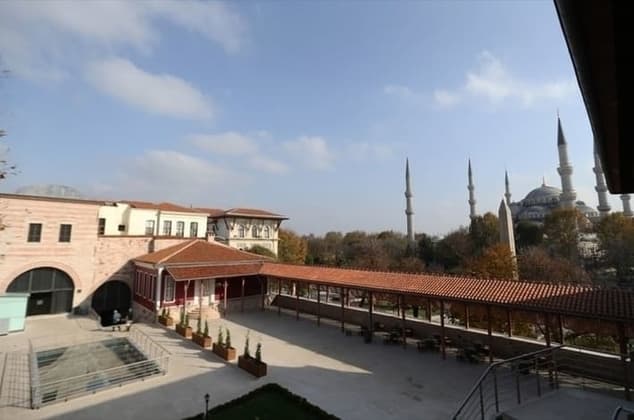View from staircase over Blue Mosque